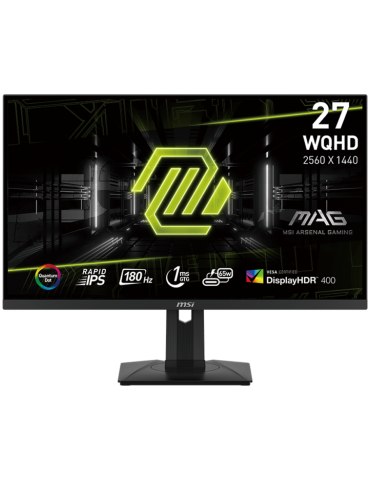 Монитор MSI MAG 274QRF QD E2, 27" 170Hz, WQHD(2560x1440) 16:9, Rapid IPS Anti-glare, 1ms, 400nits, Adaptive Sync, DP, HDMI, Type-C - 9S6-3CC29H-273