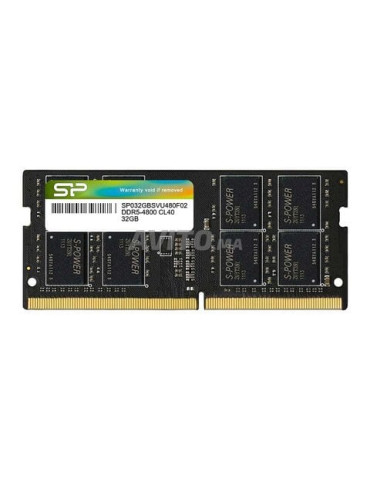 RAM памет Silicon Power 32GB DRAM DDR5 4800MHz SODIMM - SP032GBSVU480F02