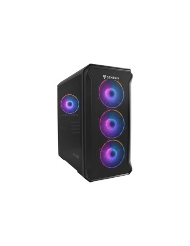 Кутия за компютър Natec Genesis Irid 503 ARGB V2 MATX Mini Tower Window, Black - NPC-1559