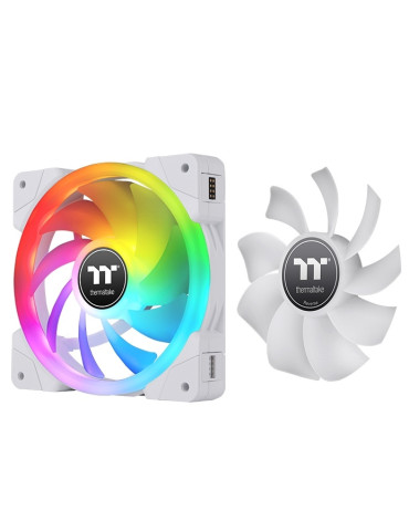 Комплект вентилатори Thermaltake SWAFAN EX12 RGB PC Cooling Fan TT Premium Edition 3 Pack White - CL-F161-PL12SW-A