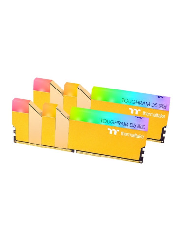 RAM памет Thermaltake 32GB (2x16GB) DDR5 5600MHz TOUGHRAM RGB, U-DIMM Metallic Gold - RG36D516GX2-5600C36A