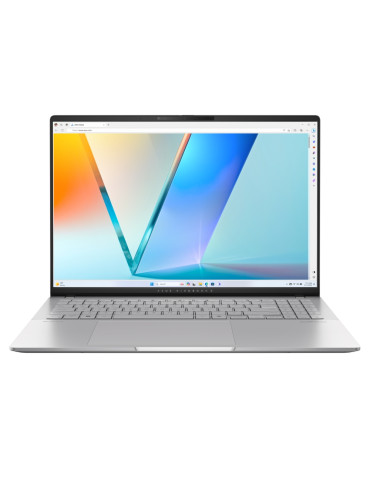 Лаптоп Asus Vivobook S M5606NA-MX023W, AMD Ryzen 5 7535HS, 15.6 " OLED (3200 x 2000) 16:10, 16GB LPDDR5X, 512GB SSD, Backlit Chiclet Keyboard 1-Zone RGB with Num-key, Win 11, Cool Silver - 90NB14C3-M001Y0