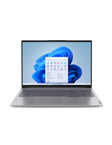 Лаптоп Lenovo ThinkBook 16 G7 Intel Core Ultra 5 125U, 16" WUXGA (1920x1200) IPS AG, 16GB DDR5, 512GB SSD, FHD Cam, Backlit KB, WLAN, BT, Backlit KB, Arctic Grey, FPR, DOS - 21MS005MBM