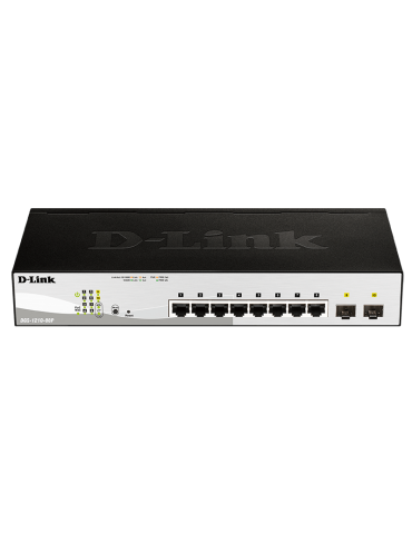 Комутатор D-Link 8-Port Gigabit PoE Smart Switch with 2 SFP ports DGS-1210-08P - DGS-1210-08P_VZ