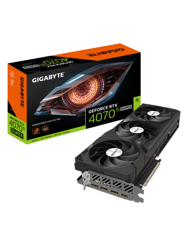 Видео карта Gigabyte RTX 4070 TI SUPER WINDFORCE MAX OC 16GB GDDR6X - GV-N407TSWF3MAX OC-16GD