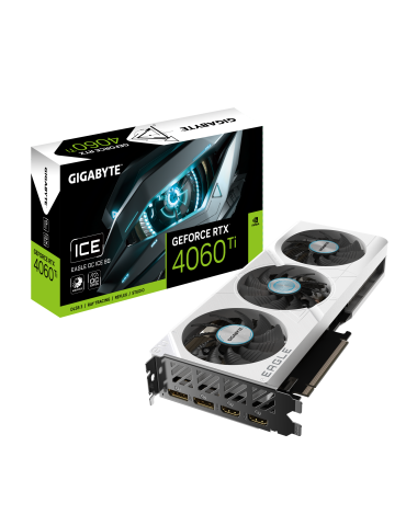 Видео карта Gigabyte GeForce RTX 4060 TI EAGLE OC ICE 8GB GDDR6 - GV-N406TEAGLEOC ICE-8GD