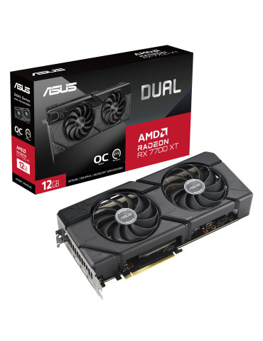 Видео карта Asus DUAL RX 7700 XT OC 12GB GDDR6 - DUAL-RX7700XT-O12G