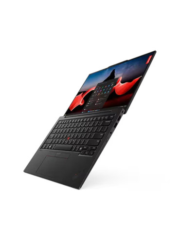 Лаптоп Lenovo ThinkPad X1 Carbon G12 Intel Core Ultra 7 155U, 14" 2.8K (2880x1800) OLED AG, AR, AS, Touch, 32GB LPDDR5x, 1TB SSD, Backlit KB, FPR, Win 11 Pro - 21KC006GBM