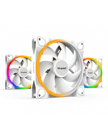 Комплект вентилатори be quiet! 3-in-1, 3 x 140mm, LIGHT WINGS White 140mm PWM Triple-Pack - BL102