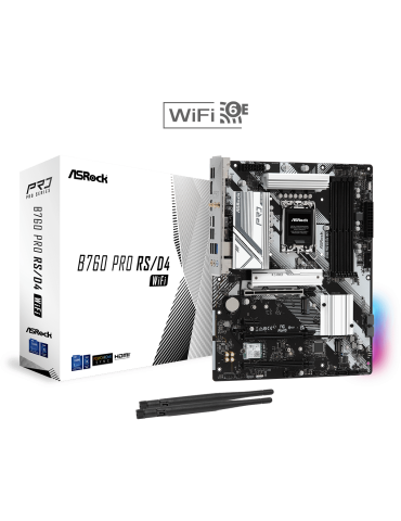 Дънна платка AsRock B760 PRO RS/D4 WIFI, LGA1700, 4xDDR4