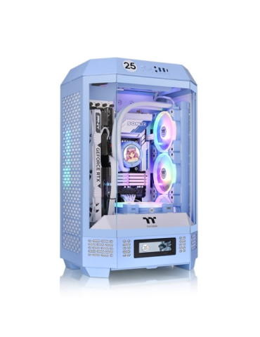 Кутия за компютър Thermaltake Tower 300 Hydrangea Blue - CA-1Y4-00SFWN-00