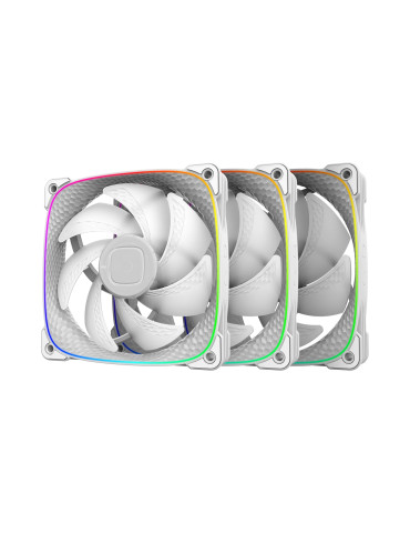 Комплект вентилатори Geometric Future Squama 2503W White, Fan Pack 3-in-1 - 1F2503W312000