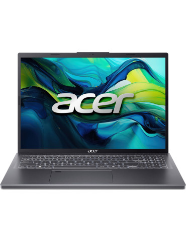 Лаптоп Acer Aspire A16-51GM-760W, Intel Core 7 150U, 16" 16:10, 16GB RAM, 512GB SSD, NVIDIA Geforce RTX 2050 4GB GDDR6, Linux - NX.KXPEX.009