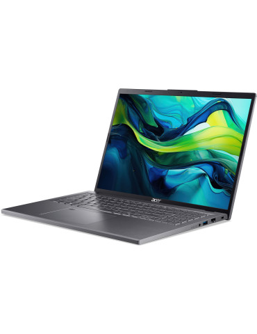 Лаптоп Acer Aspire A16-51GM-533V, Intel Core 5 120U, 16" 16:10, 16GB RAM, 512GB SSD, NVIDIA Geforce RTX 2050 4GB GDDR6, Linux - NX.KXPEX.008