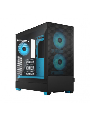 Геймърски компютър ION POP AIR RGB CYAN с процесор Intel Core i5-14400F, NVIDIA RTX 4060 Ti 8G, RAM 32GB(2x16GB) DDR5 5600MHz и SSD 1TB 4X4 M.2 NVMe