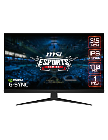 Монитор MSI G321Q, 31.5", IPS, 170Hz, 1ms, WQHD 2560x1440, FLAT, Anti-glare, G-Sync Compatible, FreeSync Premium, Windows 11 Auto HDR, LBL, 2K PS5 Optimization VRR, DP, HDMI - 9S6-3DB91A-013