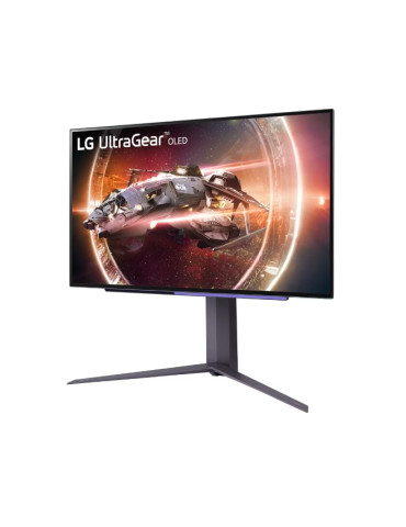 Монитор LG 27GS95QE-B, 26.5", UltraGear OLED 0.03ms (GtG), AG, QHD (2560x1440), 240Hz, HDR400, DCI-P3 98.5%, USB3.0 (1up/2down), VRR, AMD Free-sync, NVIDIA G-Sync, HDMI, DP