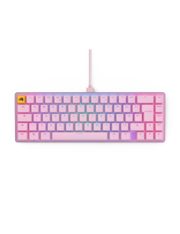 Геймърска механична клавиатура Glorious GMMK 2 Pink Compact- Fox Switches UK-Layout - GLO-GMMK2-65-FOX-ISO-P-UK