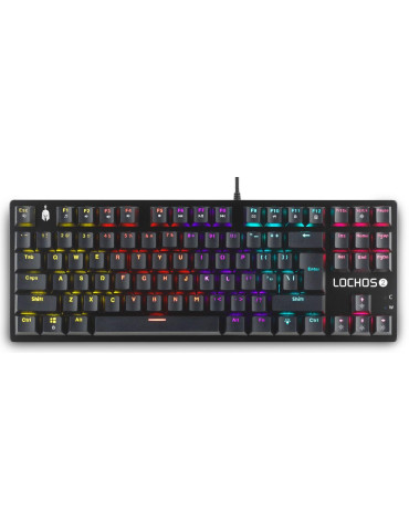 Геймърска механична клавиатура Spartan Gear Lochos 2 TKL, Черна - EDM-085609