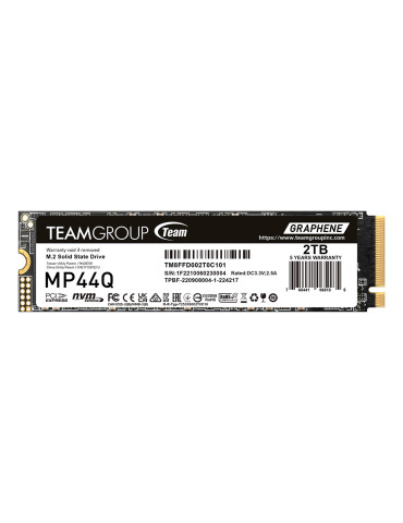 SSD диск Team Group 2TB  MP44Q, M2 2280, PCIe Gen4x4, R/W: 7400/6500 MB/s - TM8FFD002T0C01