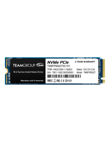 SSD диск Team Group 2TB MP33, NVMe, M.2 (2280), W/R: 1800/1500MB/s - TM8FP6002T0C101