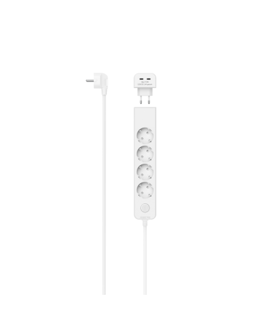 Разклонител HAMA 5 гнезда, 17 W, 2хUSB-C, превключвател, 1, 4 м, бял - 223191