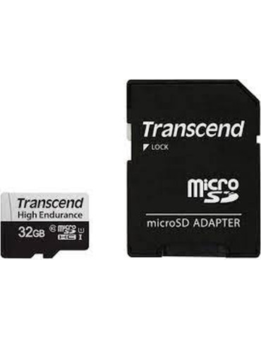 Карта памет Transcend 32GB micro SD w/ adapter U1, High Endurance - TS32GUSD350V