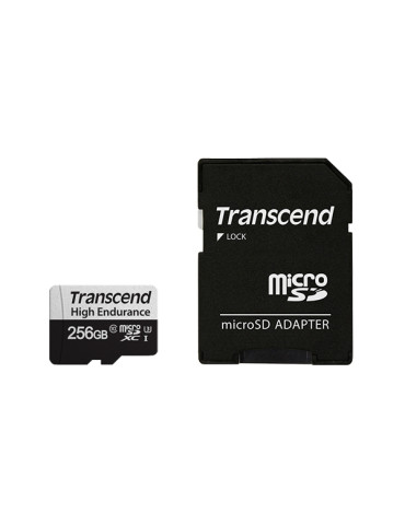 Карта памет Transcend 256GB micro SD w/ adapter U3, High Endurance - TS256GUSD350V