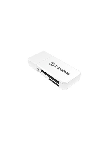 Четец за карти Transcend SD/microSD Card Reader, USB 3.1 Gen 1, White - TS-RDF5W