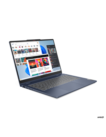 Лаптоп Lenovo IdeaPad 5 2-in-1 14AHP9, AMD Ryzen 5 8645HS, NPU Integrated AMD Ryzen AI, 14" WUXGA IPS 300nits Glossy, TUV Low Blue Light, Glass, Touch, 16GB RAM, 512GB SSD - 83DR0018BM