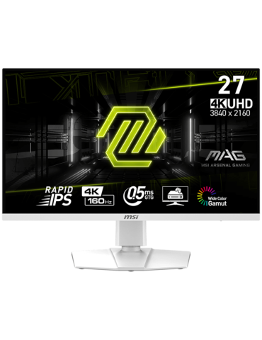 Монитор MSI MAG 274URFW, 27" 160Hz, 4K UHD, 16:9, Rapid IPS AG, 0.5ms, 400nits, FreeSync Premium, Adjustable Stand, DP, HDMI, Type-C