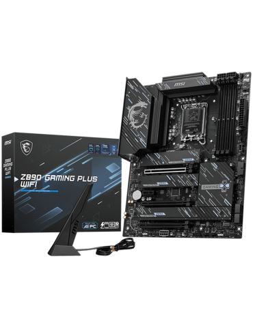 Дънна платка MSI Z890 GAMING PLUS WIFI LGA 1851, DDR5 up to 9200(OC)MHz, 3x PCIe x16 slots, 4x M.2 slot, 5GbpsL AN