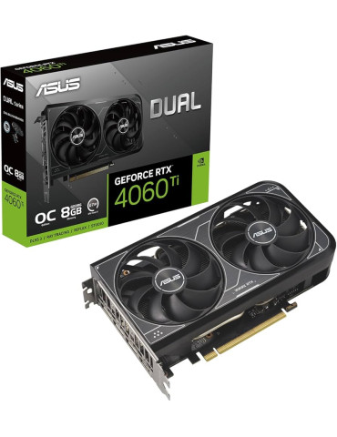 Видео карта Asus Dual GeForce RTX 4060 Ti V2 OC Edition 8GB GDDR6 - DUAL-RTX4060TI-O8G-V2