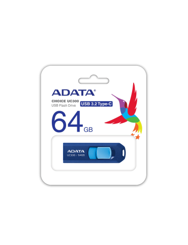 Флаш памет Adata 64GB UC300 TYPE-C, BLUE - ACHO-UC300-64G-RNB/BU