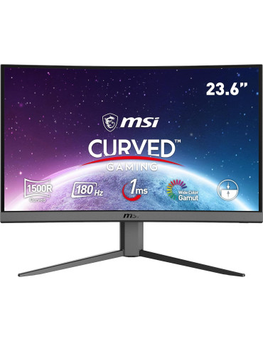 Монитор MSI G24C4 E2 CURVED, 23.60", FHD, 1ms(MPRT), 180Hz, Adaptive sync, HDMI, DP - 9S6-3BA01T-076