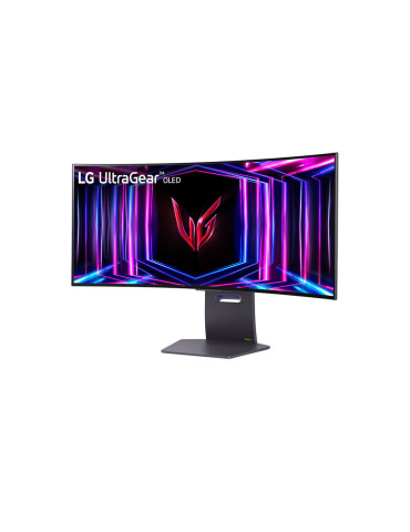 Монитор LG 34 34GS95QE, 33.90", 3440 x 1440, QHD OLED, 0.03ms (GTG), max: 240 Hz, HDMI:Yes, DisplayPort:yes, Headphone output:4-pole (Sound Mic), )USB Upstream Port	(1 of ver3.0), USB Downstream Port (2 of ver3.0) - 34GS95QE.AEU