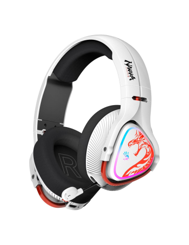 Bluetooth  геймърски слушалки A4TECH Bloody MR720 Naraka, RGB, USB, Бели - MR720-Naraka