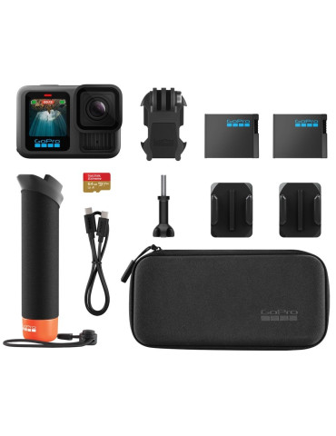 Спортна екшън камера GoPro HERO 13 Black Accessory Bundle, 27MP, Wi-fi - CHDRB-131-RW