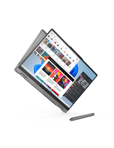 Лаптоп Lenovo IdeaPad 5 2in1, Intel Core 7 150U, 16" OLED 400nits Glossy, 2K, 100% DCI-P3, 16GB RAM, 1TB SSD, Integrated Intel Graphics, Win 11 Home - 83DU000HBM