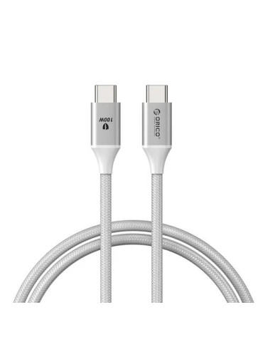 Кабел Orico USB C-to-C PD 100W Charging 1.0m White - CDX-100CC-WH