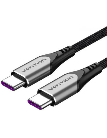 Кабел Vention USB 2.0 Type-C to Type-C - 2.0M Black 5A Fast Charge - TAEHH