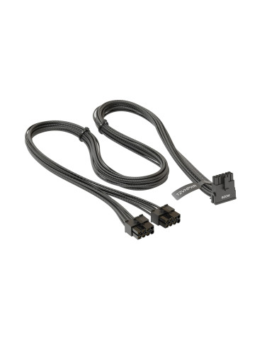 Модулен кабел Seasonic Modding Cable 600W Black 90 degree - PCIe 5.0 12VHPWR - SS-2x8P-90-12V-2x6-600-BK