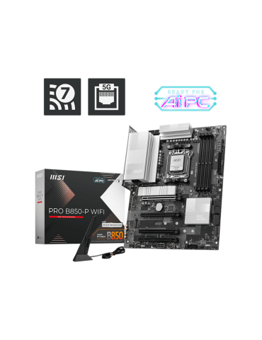Дънна платка MSI PRO B850-P WIFI, AM5, Wi-Fi 7, 5G LAN, high-speed USB, PCIe 5.0, M.2 Gen5.