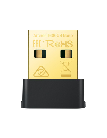 Безжичен USB nano адаптер TP-Link Archer T600UB Nano AC600