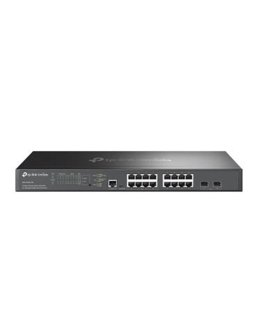 16-портов комутатор TP-Link Omada SG3218XP-M2 2.5G и 2-порта 10GE SFP  L2  управляем с 8-порта PoE 