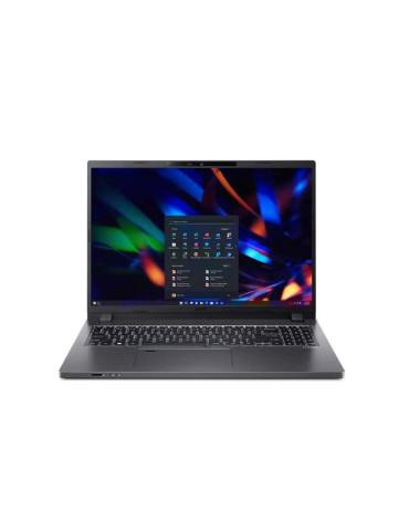 Лаптоп Acer Travelmate TMP216-51-TCO-78UD, Intel Core i7-1355U, 16" WUXGA (1920x1200) IPS, 16GB DDR4 RAM, 512GB SSD, TPM 2.0, MicroSD reader, FPR, WiFi 6AX, BT, No OS - NX.BBZEX.009