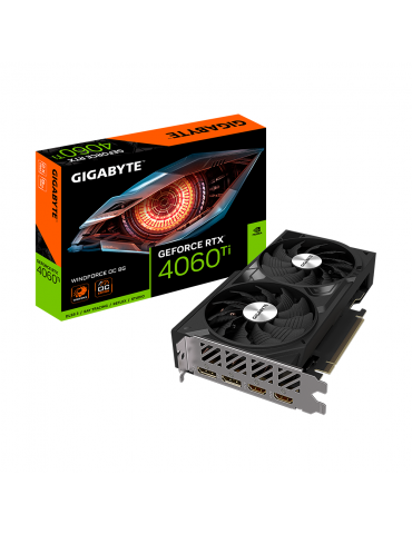 Видео карта Gigabyte GeForce RTX 4060 TI WINDFORCE OC 8GB GDDR6 - GV-N406TWF2OC-8GD