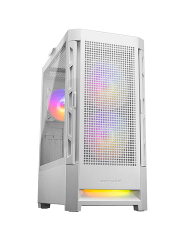 Кутия за компютър Cougar Duoface RGB White, 2 x 140mm & 1x 120mm ARGB Fans - CGR-5ZD1W-RGB