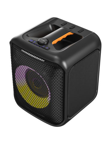 Преносима Bluetooth Party Колонка F&D PA100, 40W RMS, Subwoofer 5.25" 2x2"Tweeter, BT 5.0/USB/AUX, RGB, дистанционно управление, микрофон