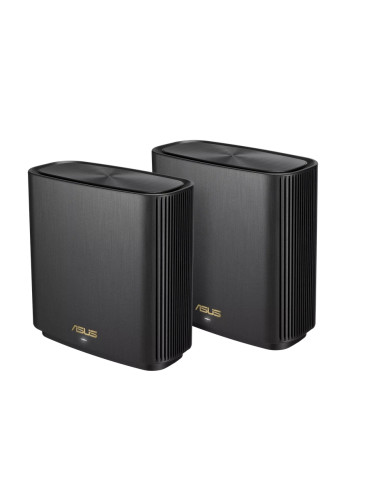 Меш система Asus Mesh WiFi system, ZenWiFi XT8 V2 2PK, AX6600, Tri-Band, coverage up to 510m2, Quad-Core 1.5GHz CPU, 256MB/512MB Flash/RAM, 2.5G port, AiProtection Pro, AiMesh, Black - 90IG0590-MO3A20